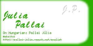 julia pallai business card