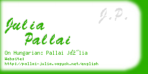 julia pallai business card